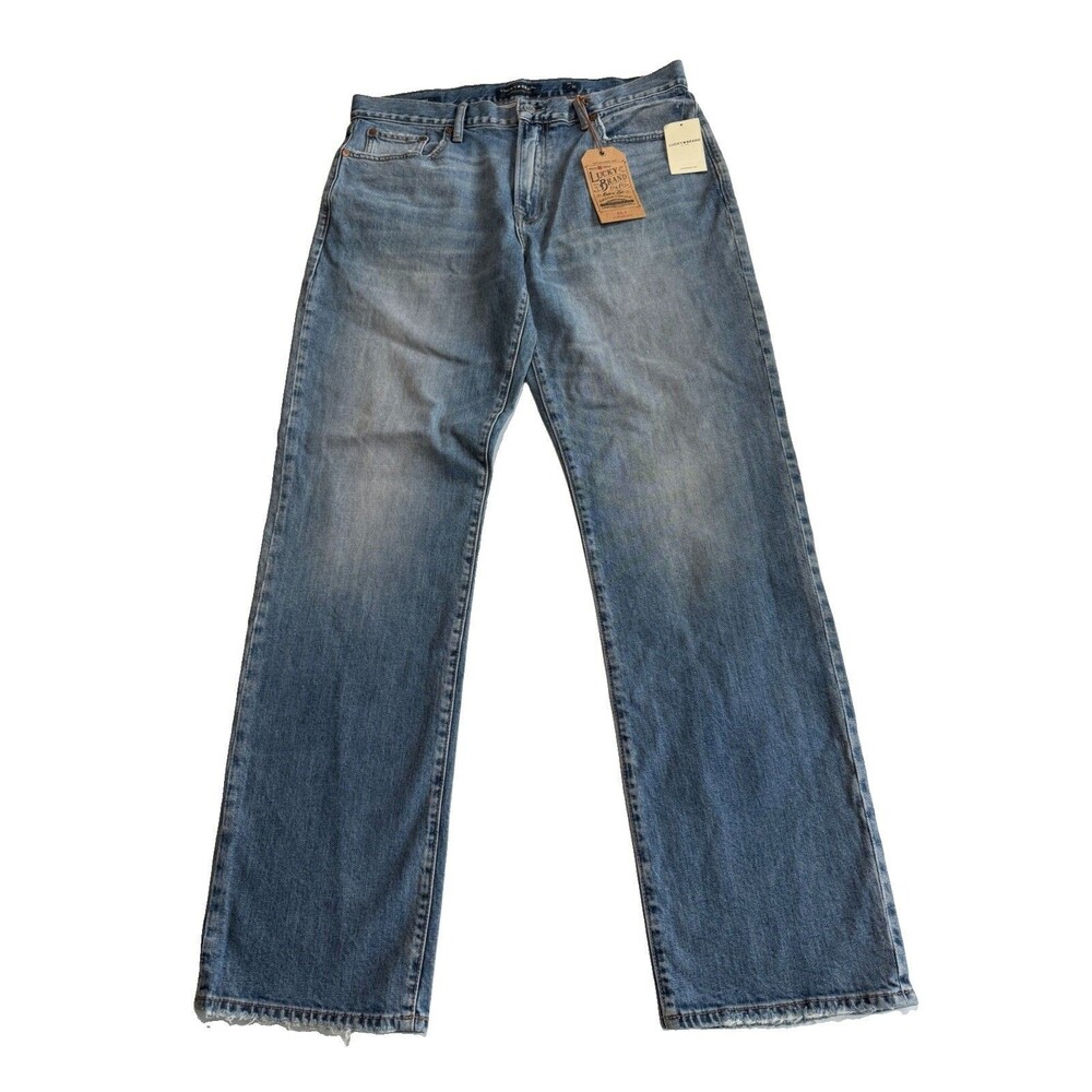 NEW Lucky Brand 363 Straight Jeans Mens 34x32 Blue NWT